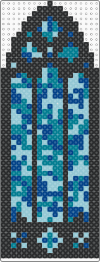 gothic blue stained glass cathedral window - blue,light blue,teal