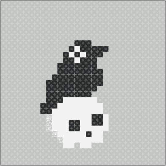skull crow - beige
