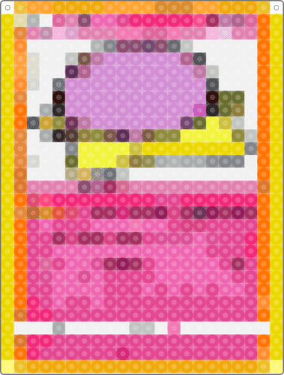 Kirbo Pokemon card - yellow,orange,pink