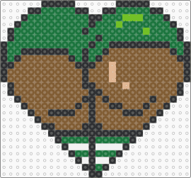 Booty Heart 3 - tan,green