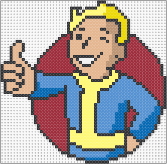 Pip Boy - beige,red,light blue