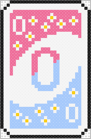 uno pink and blue card - white,pink,light blue