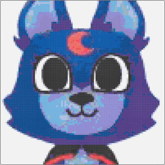 .... - white,blue,purple,light blue,colorful,dandys world,eclipes,wolf,dw,toon,halloween