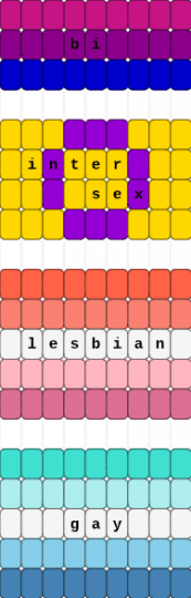 pride flags. #2 - pink,purple,yellow,light blue