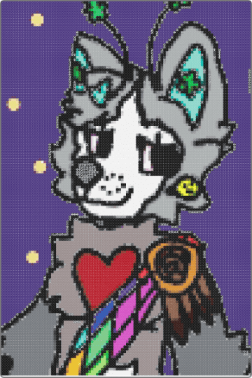 fursona - purple,gray,furry,fursona,fox,marble fox,therian,midnight,cute