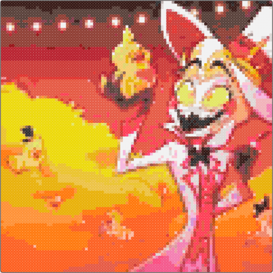 Lucifer and his ducks - red,orange,yellow,hh,hazbin hotel,lucifer,ducks