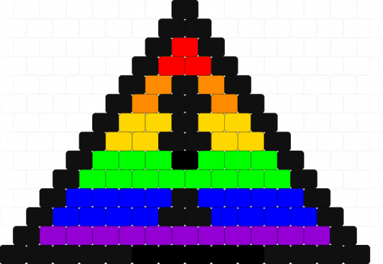 Rainbow Warning Sign (Peyote) - black,green,purple,rainbow,pride