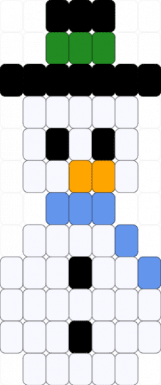 snow man - white,light blue