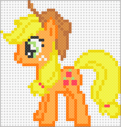 mlp applejack - orange,yellow