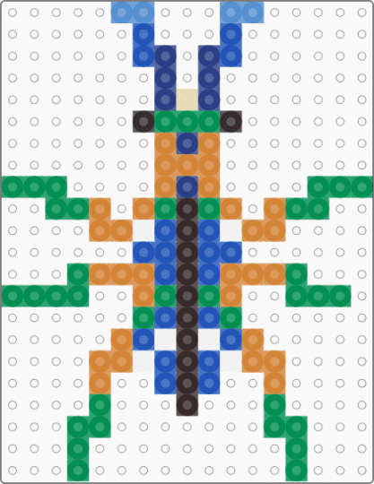east asian tiger beetle - green,blue,orange