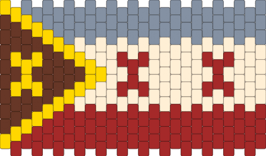 L’manberg flag - gray,beige,red