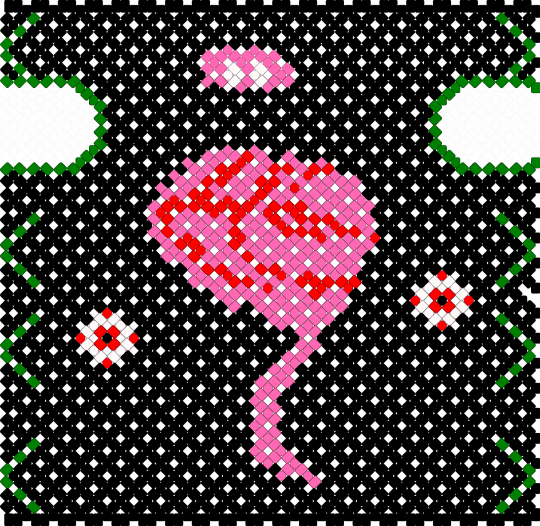 brain glove - black,pink