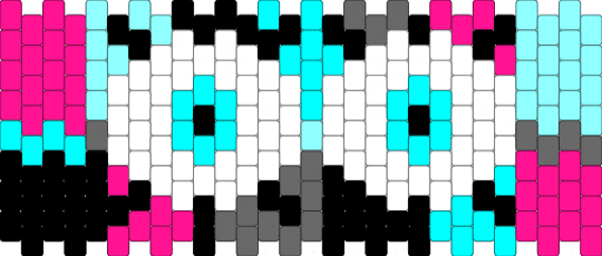 this is a remix mike static cuff - pink,light blue