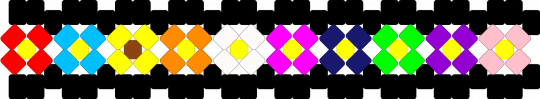 Flower Cuff X-Base - black,yellow,purple,pink