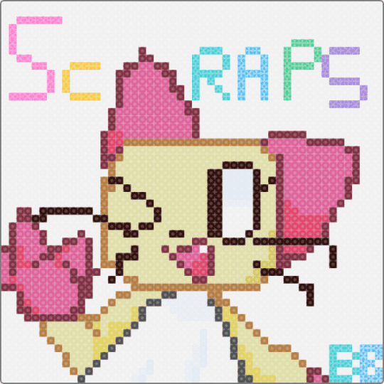 Scraps - brown, pink, white, yellow