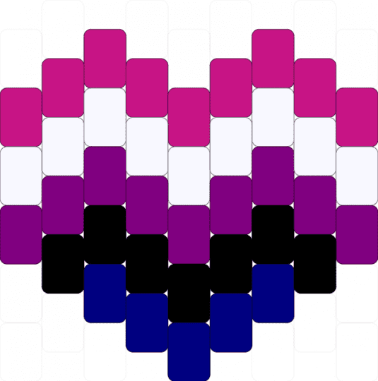 genderfluid heart - pink