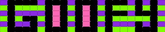 goofy ladder stitch - purple,green