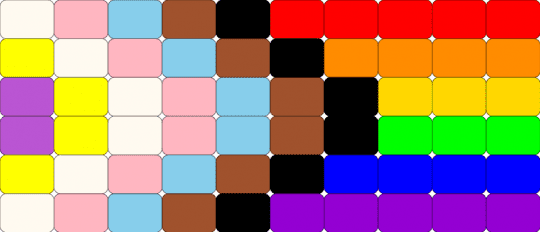mini progress pride flag - red,pink,yellow,purple