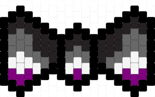 asexual bowtie for my friend - black,gray,pink