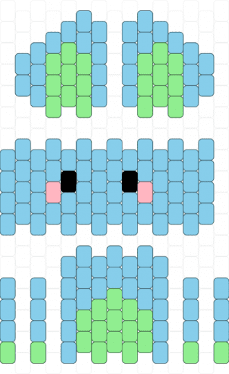 clover doll - light blue