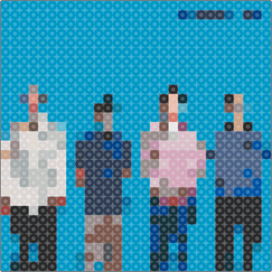 Weezer Perler! - light blue,blue,beige
