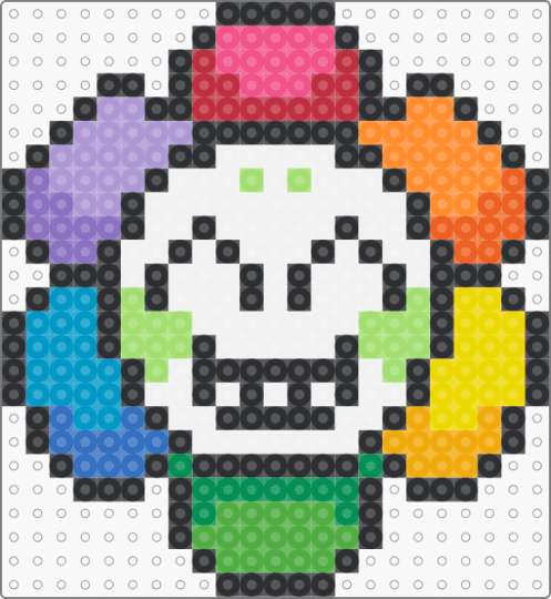 Dandy charm! - green,pink,orange,dandysworld,dandy,rainbow,flower,dw