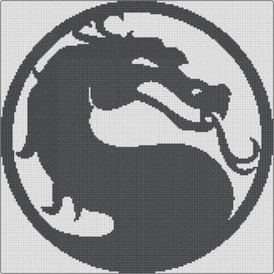 ortal Kombat Logo - black