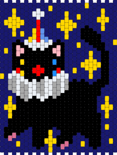 Clown cat - purple,yellow
