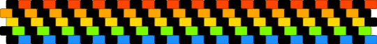 Rainbow stripes cuff - black,orange,green,colorful,scene,rainbow,odd peyote stitch,tutorial,vibrant,stripes
