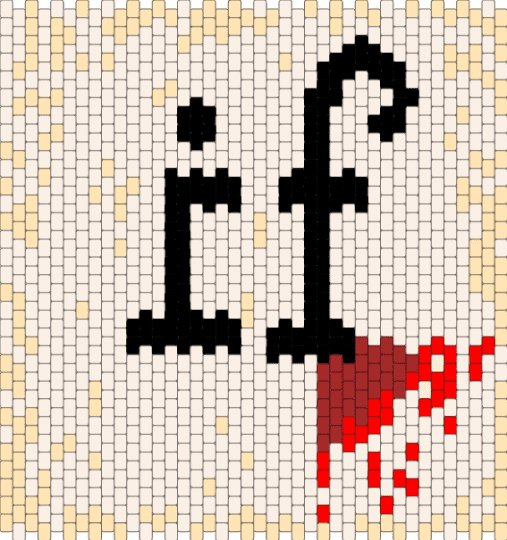 If msi album cover peyote stitch - white,beige,mindless self indulgence,msi,album cover,peyote stitch,panel,jimmy urine,if