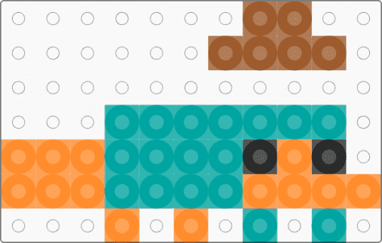 Mini perry the platypus - teal,orange