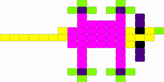 Scenecore possum (ladder stitch) - pink,neon,scene,scenecore,possum,animal