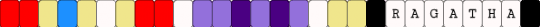 Ragatha single - red,yellow,purple