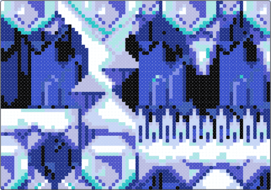 Ice Cap Zone -MARD/Pixie Bead Palette - blue, pink, purple, sonic, sonic 3, sonic the hedgehog, video game