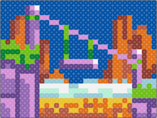 Hill Top Zone - pink,red,orange,blue,sonic,sonic the hedgehog,sonic 2,video game