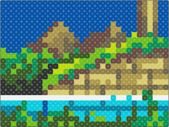 Aquatic Ruin Zone - gold,green,blue,sonic,sonic the hedgehog,sonic 2,video game