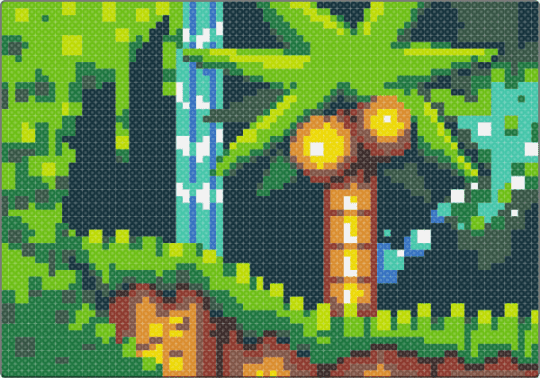 Sonic 3 Angel Island Zone - green,gray,sonic,sonic 3,sonic the hedgehog,video games