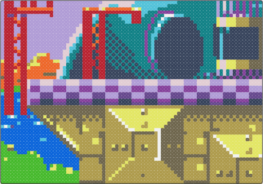 Launch Base Zone - purple,red,gold,teal,colorful,sonic,sonic 3,sonic the hedgehog,video game