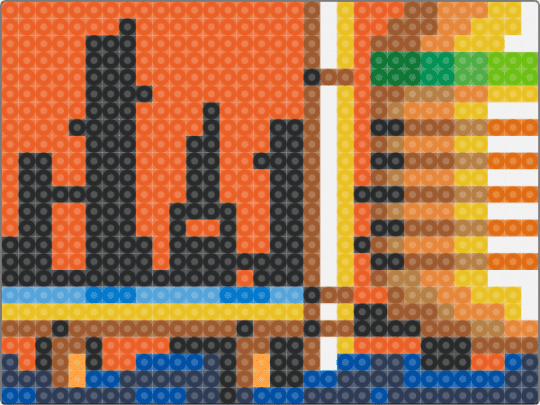 Oil Ocean Zone - orange,tan,sonic,sonic the hedgehog,sonic 2,video game