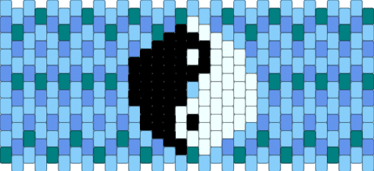 Yin and Yang - light blue,yin and yang,yin,yang,pond,cuff