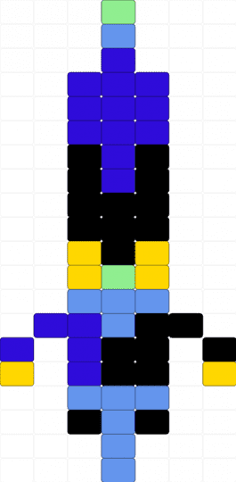 Jevil Worm - bald, deltarune, jevil, light blue, purple, worm