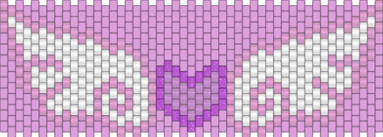 winged heart - pink,white