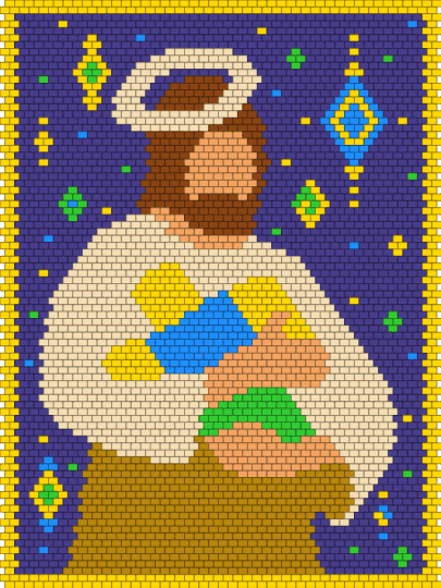 Roblox Jesus v3 - yellow,purple,beige,gold