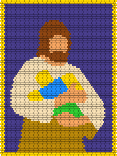 Roblox Jesus - yellow,purple,beige,gold