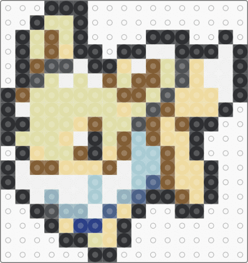 Shiny Eevee Box Sprite - yellow,tan,beige