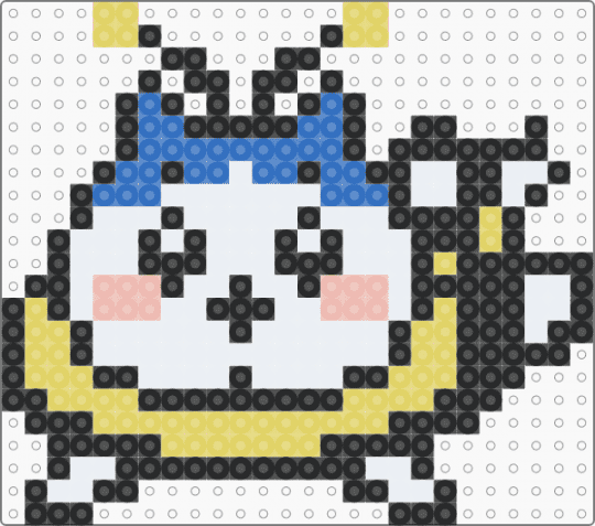 hachiware bee - white,yellow,chiikawa,hachiware,bee,perler beads