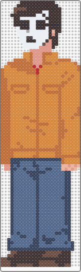 masky / tim wright marble hornets - brown,tan,orange,blue,marble hornets,slenderman,creepypasta,masky,hoodie,proxy,tim wright