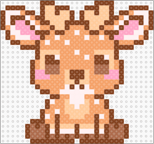 kawaii deeeerrr - animal, brown, cute, deer, fawn, kawaii, orange