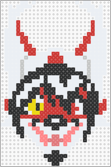 renard head - white,red