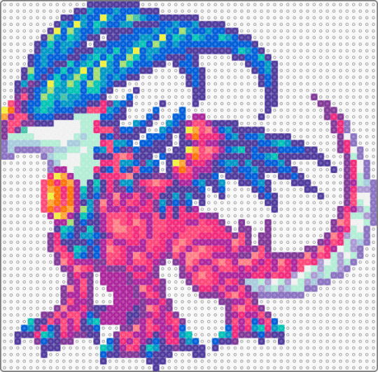 Grandoff the Dragon - pink,blue,purple,colorful,dragon